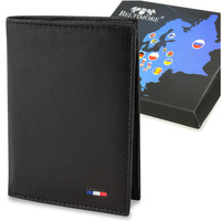 Męski Portfel Skórzany Klasyczny Czarny Beltimore D45 : Kolory - Czarny