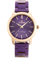 ZEGAREK DAMSKI G. ROSSI - 10659B Fioletowa bransoleta + BOX