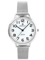 ZEGAREK DAMSKI PERFECT F102-2 Fashion Srebrna bransoleta mesh siatkowa