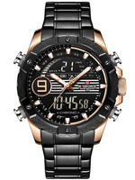 ZEGAREK MĘSKI NAVIFORCE - NF9146S (zn089c) - black/rosegold + BOX