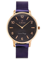 ZEGAREK DAMSKI G. ROSSI - 12177B2-7G3 Fioletowa bransoleta  + BOX