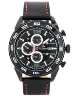 ZEGAREK G. ROSSI - E7131A-1A3 - EXCLUSIVE Czarny pasek skórzany + BOX