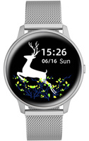 SMARTWATCH DAMSKI SREBRNA BRANSOLETA KOBIECY SPORT PULS SMS FB ZDJĘCIA G. Rossi SW015-3