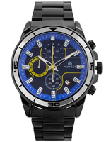 ZEGAREK MĘSKI PERFECT CH02M - CHRONOGRAF Czarna bransoleta + BOX