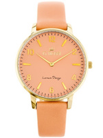 ZEGAREK DAMSKI G. ROSSI - 12177A2-5E2 Pomarańczowy pasek skórzany + BOX