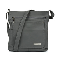 Duża Damska Torebka Skórzana Szara A4 Pojemna Beltimore 974