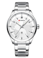 ZEGAREK MĘSKI CURREN 8366 Srebrna bransoleta + BOX