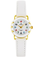 ZEGAREK DZIECIĘCY PERFECT LP033-01- komunijny Biały pasek skórzany + BOX