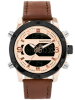 ZEGAREK MĘSKI NAVIFORCE - NF9097 (zn043e) - brown/rosegold