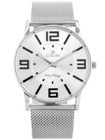 ZEGAREK DAMSKI G. ROSSI 1874B2-3C1-2 Srebrna bransoleta + BOX