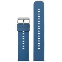 Pasek gumowy do zegarka U27 - granatowy/srebrny - 22mm