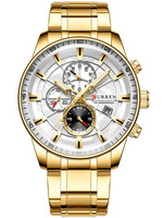 ZEGAREK MĘSKI CURREN 8362 Złota bransoleta CHRONOGRAF + BOX