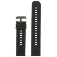 Pasek gumowy do zegarka U27 - czarny/czarny - 18mm