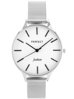 ZEGAREK DAMSKI PERFECT F355-02 Srebrna bransoleta siatka mesh + BOX