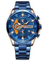 ZEGAREK MĘSKI CURREN 8402 Granatowa bransoleta + BOX