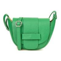 Vera Pelle Damska Skórzana Mała Torebka Listonoszka Zielona X41 : Kolory - Zielony