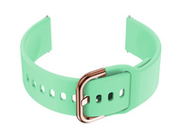 Pasek gumowy do smartwatch U01 - miętowy/rosegold - 18mm