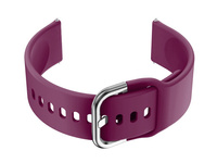 Pasek gumowy do smartwatch U01 - fiolet/srebrny - 18mm