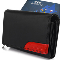 Damski Portfel Skórzany Czarny Duży Rfid Beltimore 036 : Kolory - Czarny