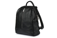 Czarny Włoski Plecak Skórzany A4 Damski Pojemny Solidny C78 : Kolory - Czarny