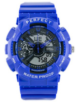 ZEGAREK MĘSKI PERFECT SHOCK Chłopięcy Niebieski pasek Cyfrowy