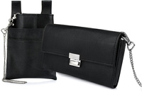 Czarny Portfel I Etui Na Portfel I Łańcuch Zestaw Skórzany Dla Kelnera D01 : Kolory - Czarny