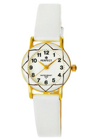 Zegarek Dziecięcy Komunijny Perfect  L248-5 Biały pasek skórzany Dziewczęcy