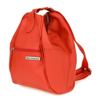 Czerwony Plecak Damski Skórzany Torebka 2W1 Beltimore 019 : Kolory - Czerwony