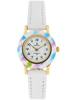 ZEGAREK DZIECIĘCY PERFECT LP165-06 KOMUNIJNY - biały/kolorowy + BOX