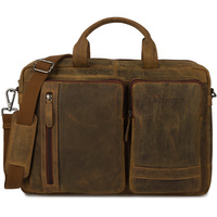 Torba Męska Skórzana Na Ramię Laptopa Duża Brązowa Nubuk Biznesowa Beltimore N07 : Kolory - Brązowy, Beżowy