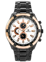 ZEGAREK MĘSKI PERFECT - M101 Czarna bransoleta Kwarcowy PREZENTOWY + BOX