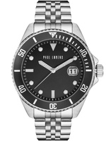 ZEGAREK MĘSKI PAUL LORENS - PL13030B-1C1 Srebrna bransoleta Datownik + BOX