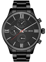 ZEGAREK MĘSKI PAUL LORENS - PL11652B6-1A5  Czarna bransoleta + BOX